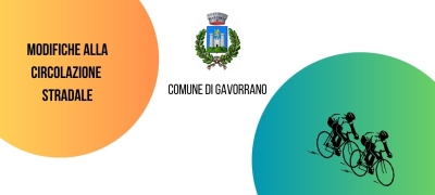 logo comune di gavorrano, strada, dicitura modifiche circolazione stradale